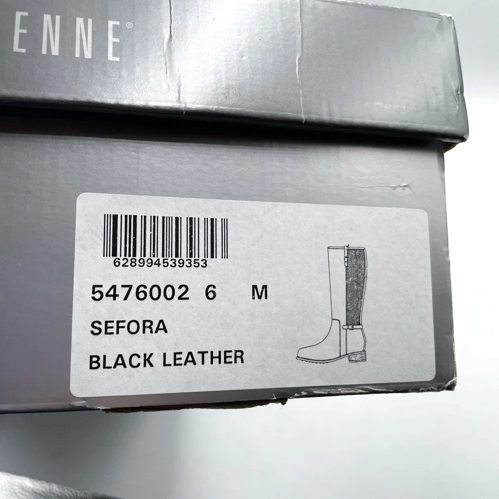 La Canadienne Sefora Boots Black Leather‎ Knee High Riding Sz 6